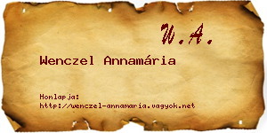 Wenczel Annamária névjegykártya