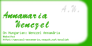 annamaria wenczel business card